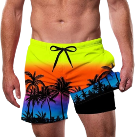 Men's Swim Trunks with Compression Liner