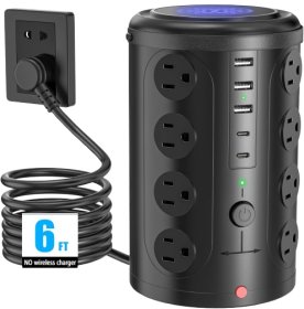Tower Power Strip Surge Protector with 16 Outlets and 5 USB Ports