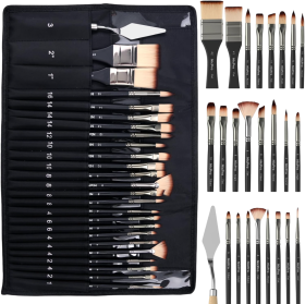 Nicpro 26pcs Paint Brush Set