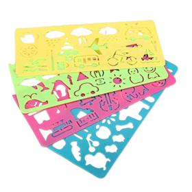 4pcs Stationery Ruler Painting Drafting Tool