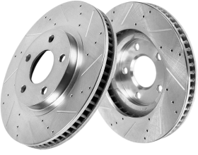 Front Drilled and Slotted Brake Rotors for BMW