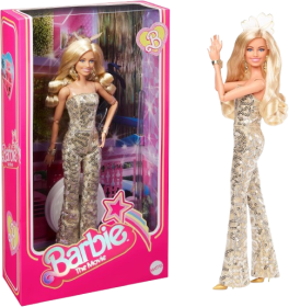 Margot Robbie Barbie in Gold Disco Jumpsuit