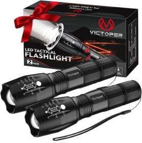 Victoper LED Flashlight Bright Tactical Torch Pack