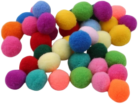 100pcs Multicolor Pompoms