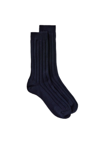Loro Piana Navy Blue Baby Cashmere Bobby Socks for Women