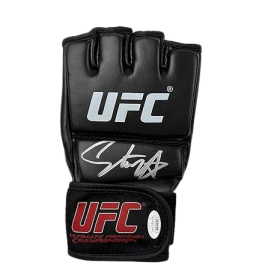 Signed Israel Izzy Adesanya Black UFC MMA Glove