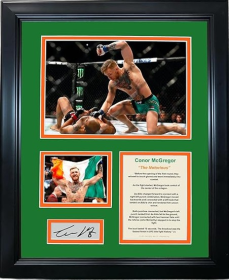 Framed Conor McGregor 13s KO Facsimile Laser Engraved Signature