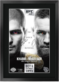 Signed UFC 229 Fight Khabib Nurmagomedov vs Conor McGregor Poster