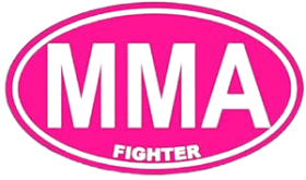 Pink Oval MMA Fighter Sticker