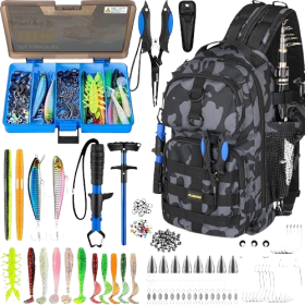 PLUSINNO Fishing Backpack with Tackle Boxes
