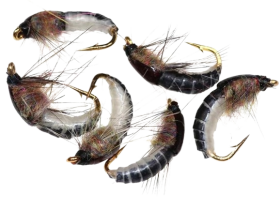 6pcs Realistic Nymph Scud Fly for Trout Fishing