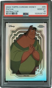Graded 2024 Topps Chrome Disney Silver Refractor Pacha #85