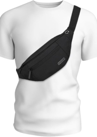 Large Crossbody Fanny Pack with 4-Zipper Pockets