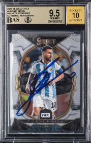 2022-23 Panini Select FIFA Lionel Messi Signed #4 BGS Mint 9.5 BAS