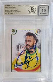 2021 Brazil Neymar Jr Signed Panini Copa America #GOL13 BAS