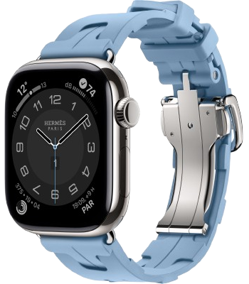 Apple Watch Hermes Series11 Simple Tour Killim Blue