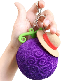 Plush One Piece Keychains for Backpack Luffy Devil Fruit