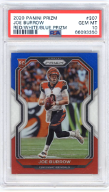 Joe Burrow #307 2020 Panini Prizm Red/White/Blue Prizm
