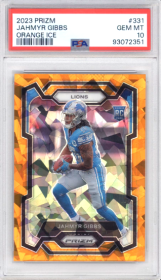 Jahmyr Gibbs #331 2023 Panini Prizm Orange Ice