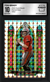 Tom Brady #SG2 2020 Panini Mosaic Stained Glass