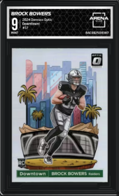 Brock Bowers #17 2024 Donruss Optic Downtown!