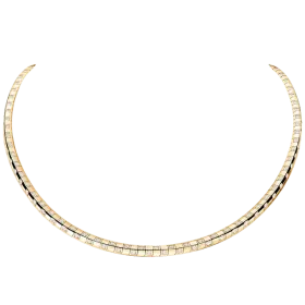 Le Damier de Louis Vuitton Medium Necklace, Yellow Gold and Diamonds