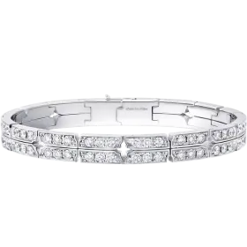 Tumbler Bracelet, White Gold and Diamonds