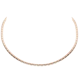Le Damier de Louis Vuitton Small Necklace, Rose Gold and Diamonds