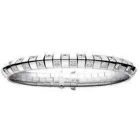 Le Damier de Louis Vuitton Large Bracelet, White Gold and Diamonds