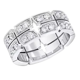 Tumbler Ring, White Gold and Diamonds