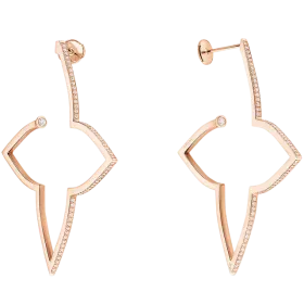 Ombre Blossom XL Hoops, Pink Gold and Diamonds