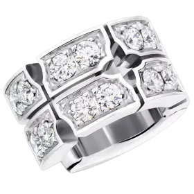 Tumbler Earcuff, White Gold and Diamonds