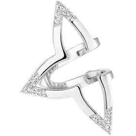 Ombre Blossom Earcuff, White Gold and Diamonds