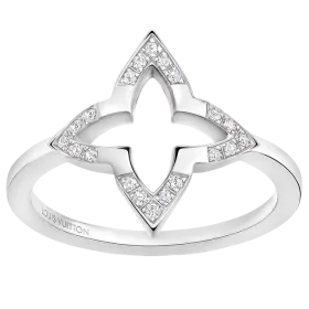 Ombre Blossom Ring, White Gold and Diamonds