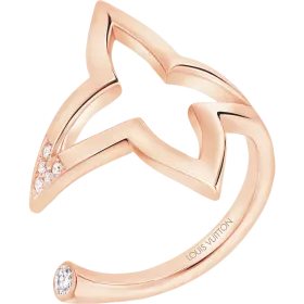 Ombre Blossom Open Ring, Pink Gold and Diamonds