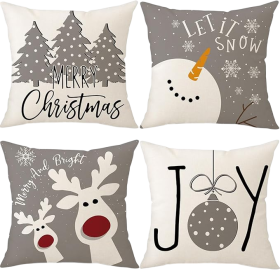 Christmas Pillow Covers 18x18 Set of 4