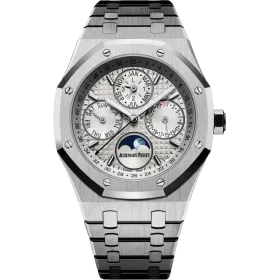 Audemars Piguet Royal Oak White Dial Perpetual Calendar Stainless Steel 41mm