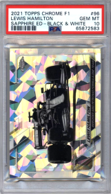 Lewis Hamilton 2021 Topps Chrome Sapphire Edition Black & White