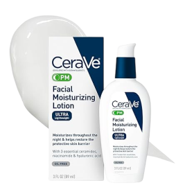 CeraVe PM Facial Night Cream with Hyaluronic Acid and Niacinamide