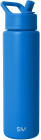 Simple Modern Blue Water Bottle with Straw Lid
