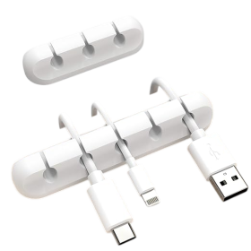 White Cable Clips