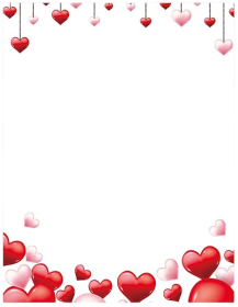 60 Sheets Valentine's Day Stationery Letterhead Paper